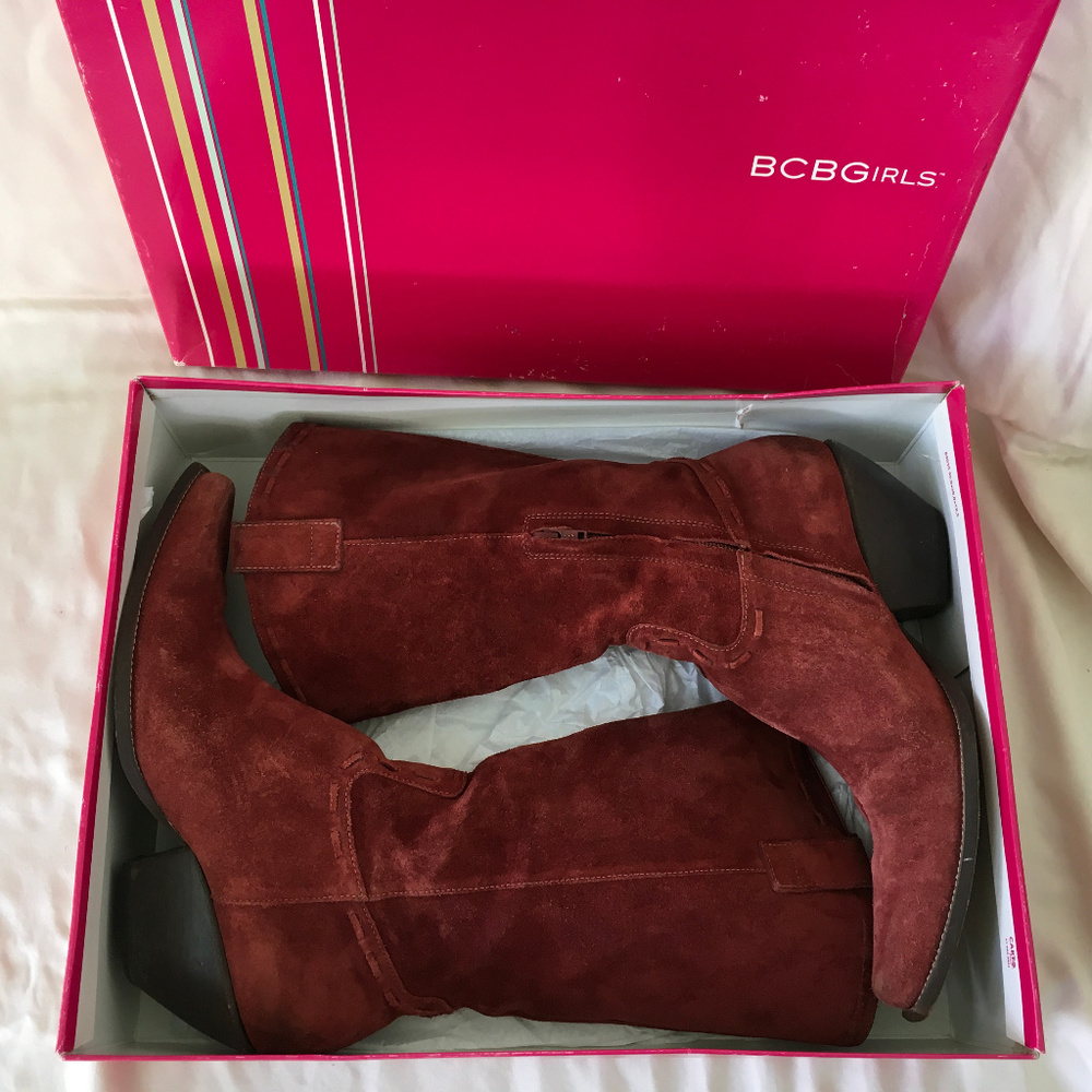 BCBGirls Rust Suede Heeled Boots